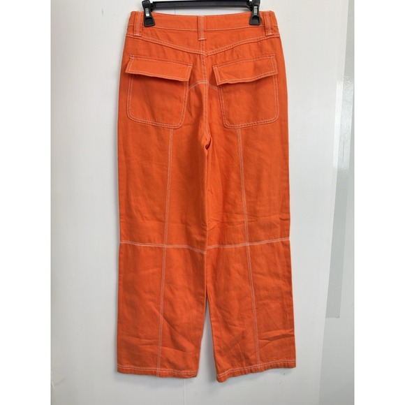 Forever 21 Orange Cargo Pants size M - Picture 5 of 7